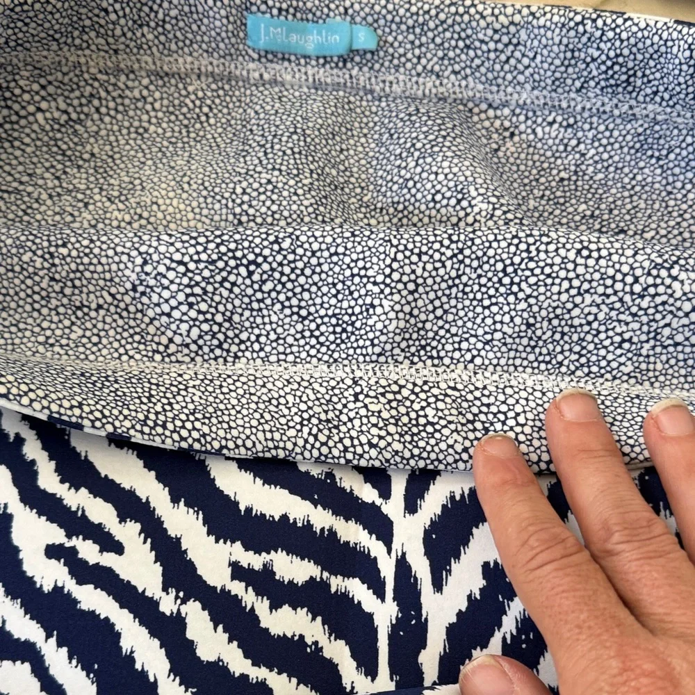 J. Mckaughlin‎ reverse Zebra stretch  Pencil Skirt- never worn 169 retail